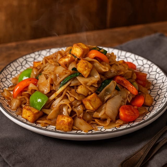 Pad kee mao (drunken noodle).