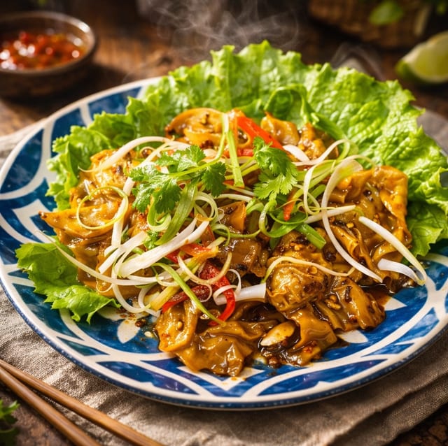 Spicy kanom jeeb.