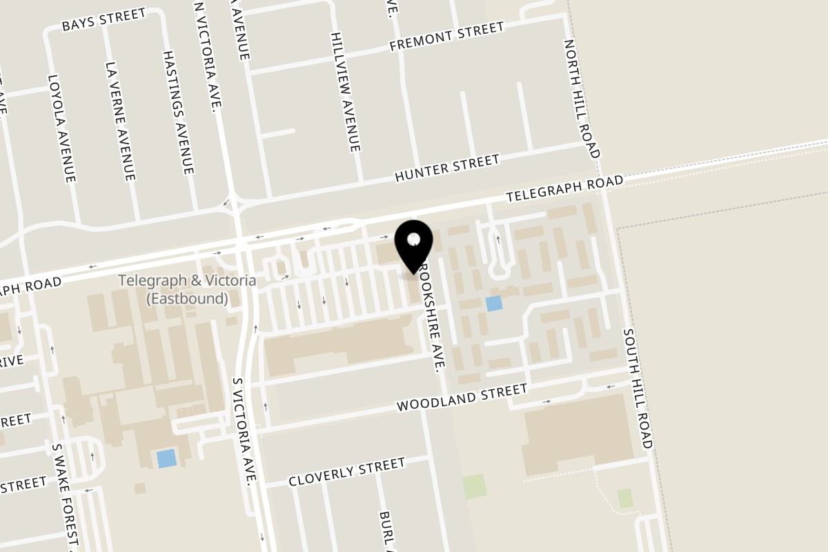 Map showing the location of Chili Basil Thai Cuisine on 6100 Telegraph Rd Ste F in Ventura